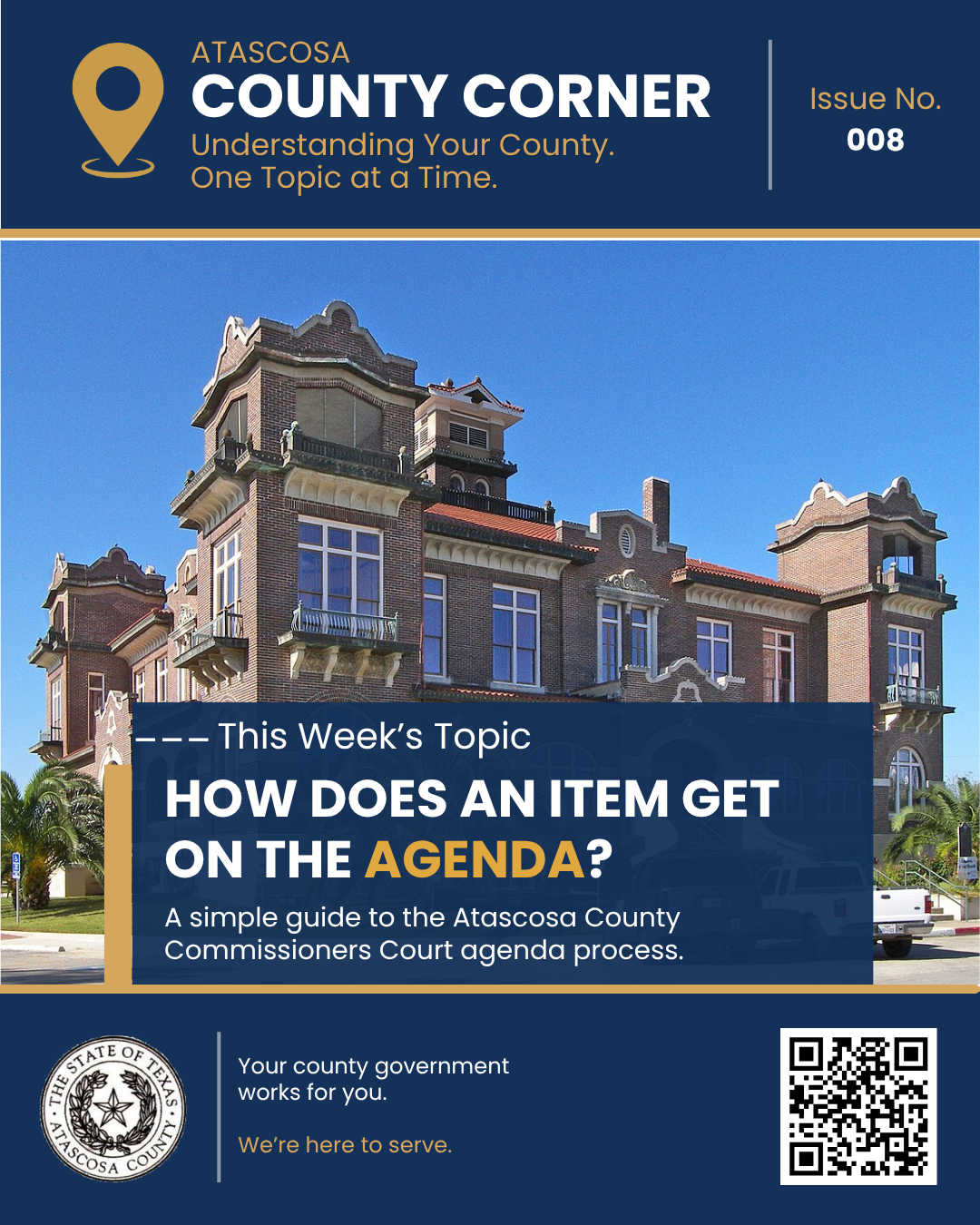 County Corner #008: How Does an Item Get on the Agenda?